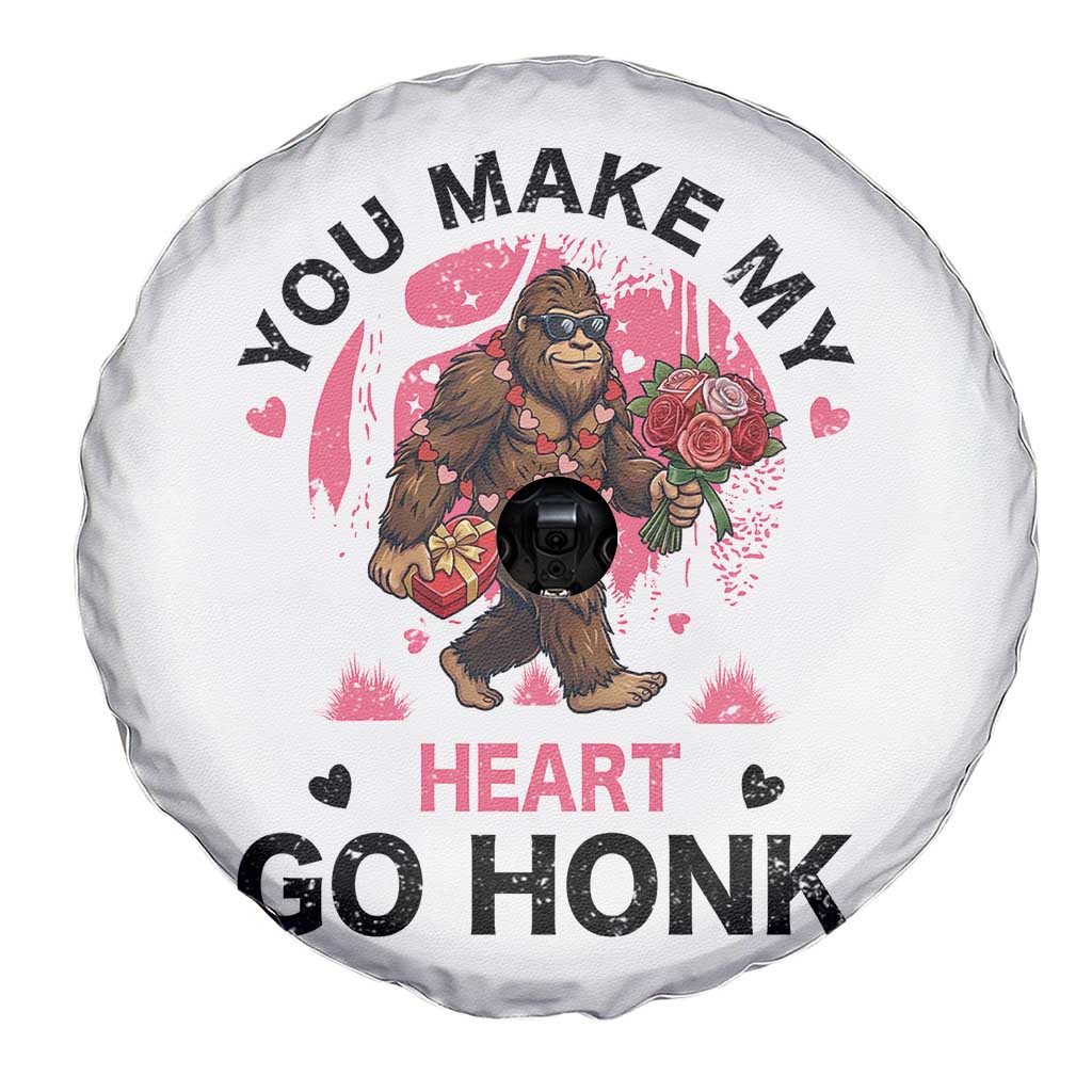 You Make My Heart Go Honk Spare Tire Cover Funny Bigfoot Valentine Meme TS14 Print Your Wear