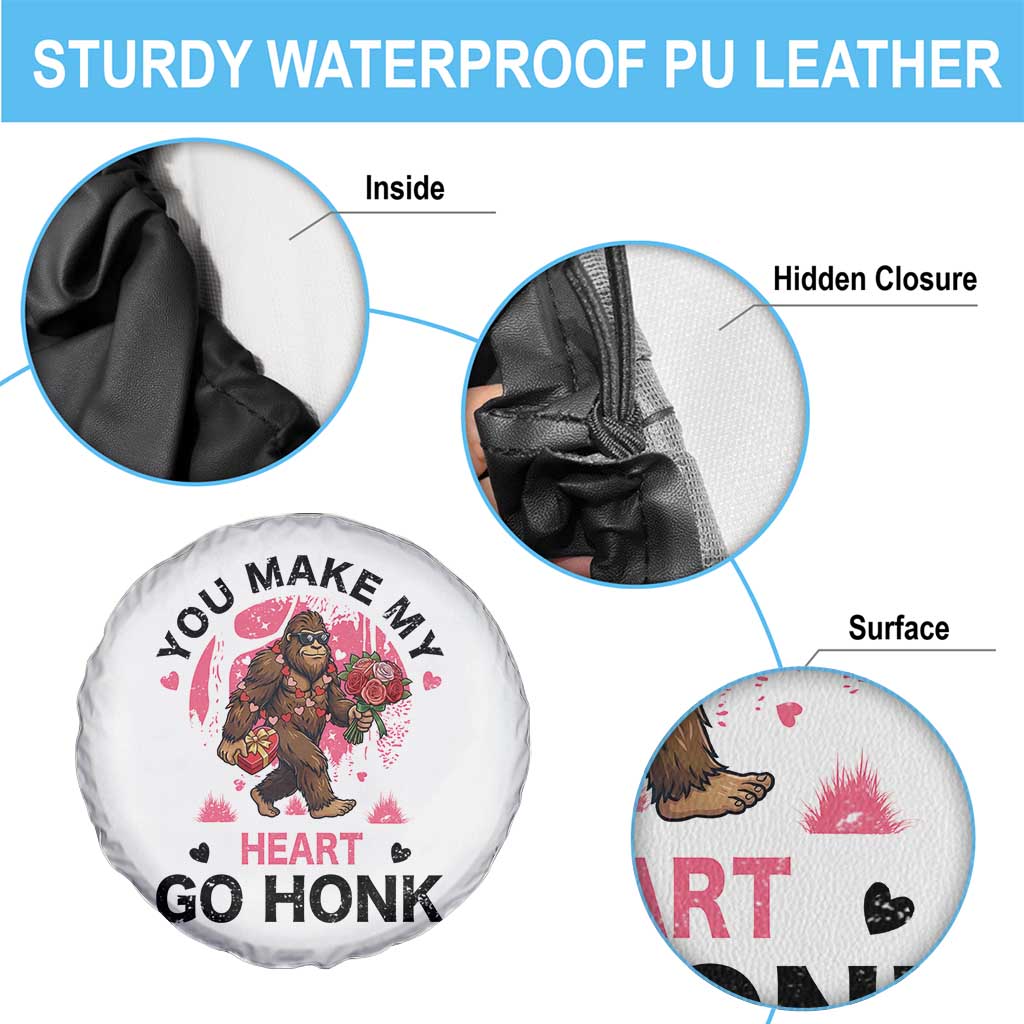 You Make My Heart Go Honk Spare Tire Cover Funny Bigfoot Valentine Meme TS14 Print Your Wear