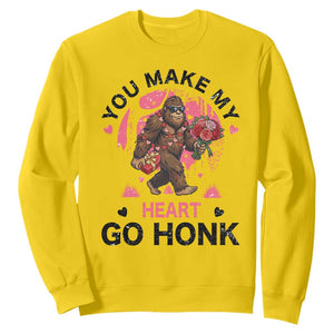 You Make My Heart Go Honk Sweatshirt Funny Bigfoot Valentine Meme TS14 Daisy Print Your Wear