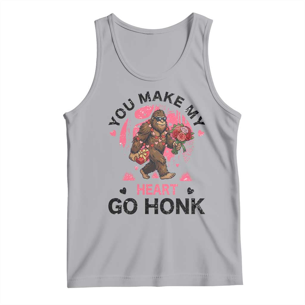 You Make My Heart Go Honk Tank Top Funny Bigfoot Valentine Meme TS14 Athletic Heather Print Your Wear