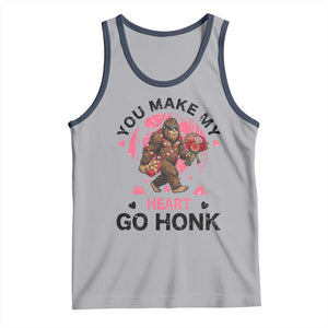 You Make My Heart Go Honk Tank Top Funny Bigfoot Valentine Meme TS14 Athletic Heather Navy Print Your Wear