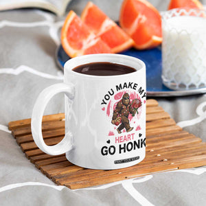 You Make My Heart Go Honk Coffee Mug Funny Bigfoot Valentine Meme TS14 Print Your Wear