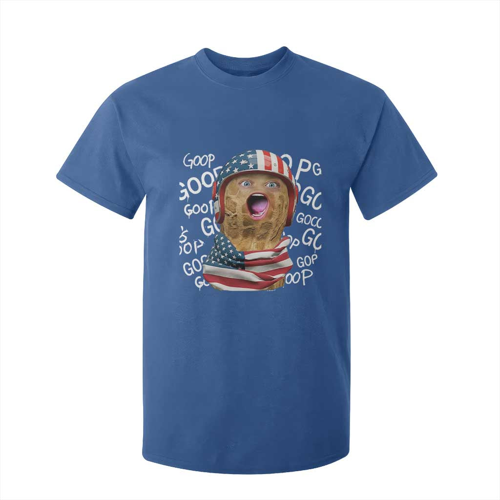 Burnt Peanut Goop T Shirt For Kid Patriotic American Flag TS14 Royal Blue Print Your Wear