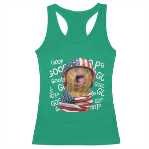Burnt Peanut Goop Racerback Tank Top Patriotic American Flag TS14 Irish Green Print Your Wear