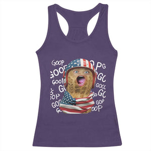 Burnt Peanut Goop Racerback Tank Top Patriotic American Flag TS14 Purple Print Your Wear