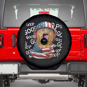 Burnt Peanut Goop Spare Tire Cover Patriotic American Flag TS14 Black Print Your Wear