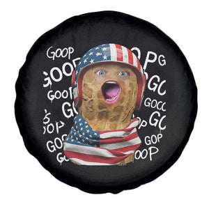 Burnt Peanut Goop Spare Tire Cover Patriotic American Flag TS14 Print Your Wear