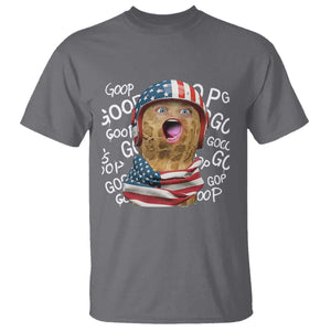 Burnt Peanut Goop T Shirt Patriotic American Flag TS14 Charcoal Print Your Wear
