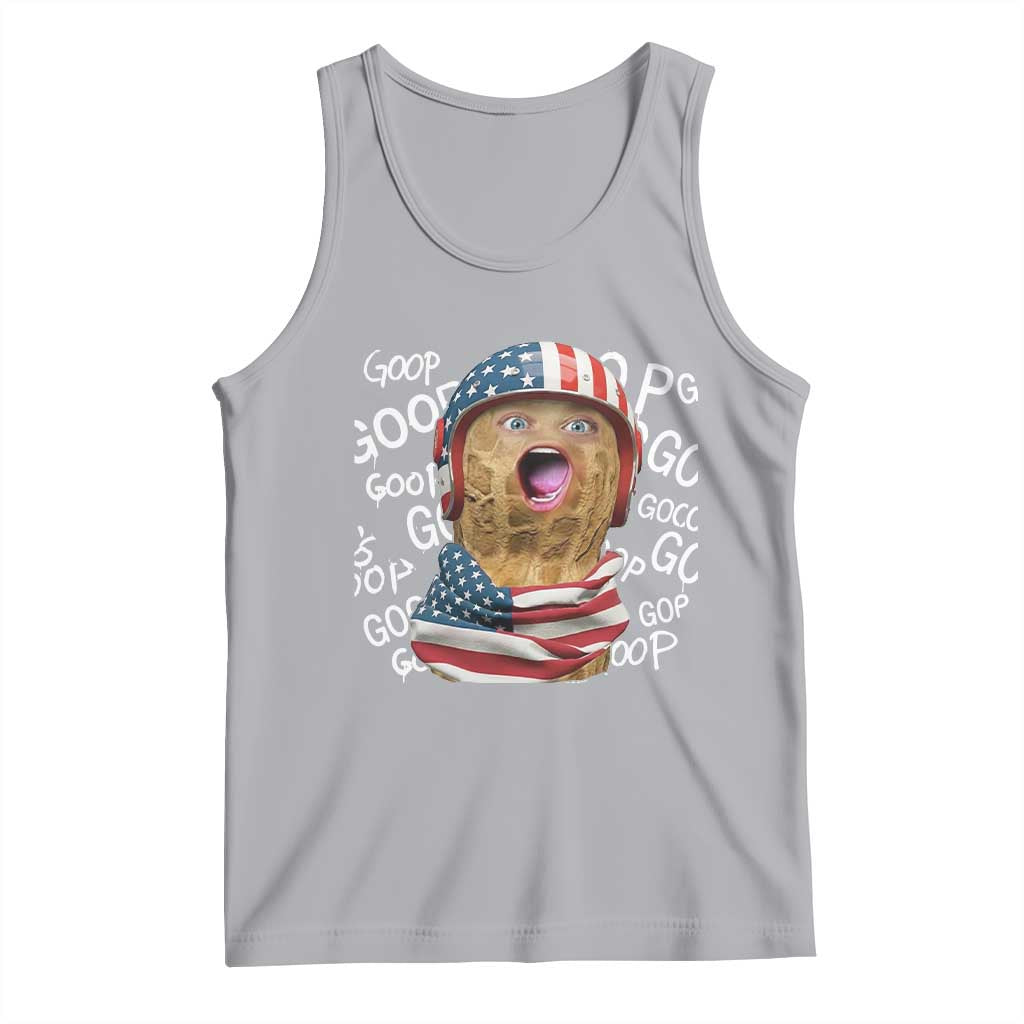 Burnt Peanut Goop Tank Top Patriotic American Flag TS14 Athletic Heather Print Your Wear