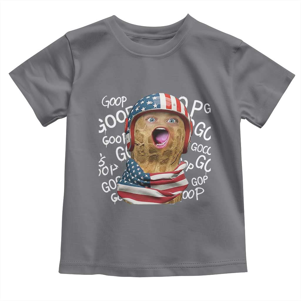 Burnt Peanut Goop Toddler T Shirt Patriotic American Flag TS14 Charcoal Print Your Wear