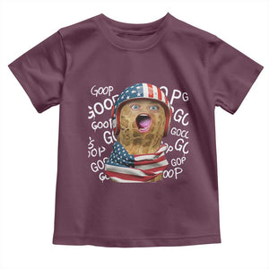 Burnt Peanut Goop Toddler T Shirt Patriotic American Flag TS14 Maroon Print Your Wear