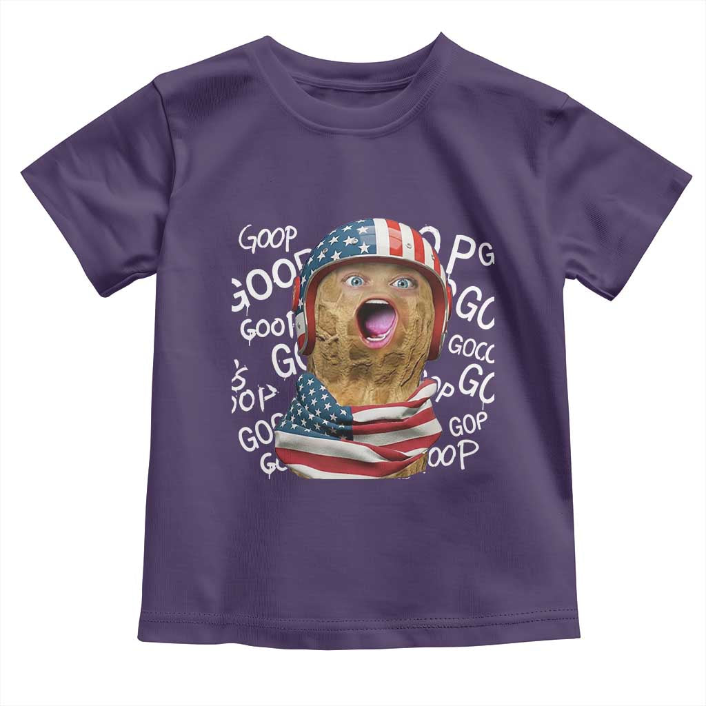Burnt Peanut Goop Toddler T Shirt Patriotic American Flag TS14 Purple Print Your Wear
