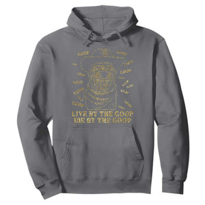 Funny Burnt Peanut Hoodie Live by The Goop Die by The Goop TS14 Charcoal Print Your Wear