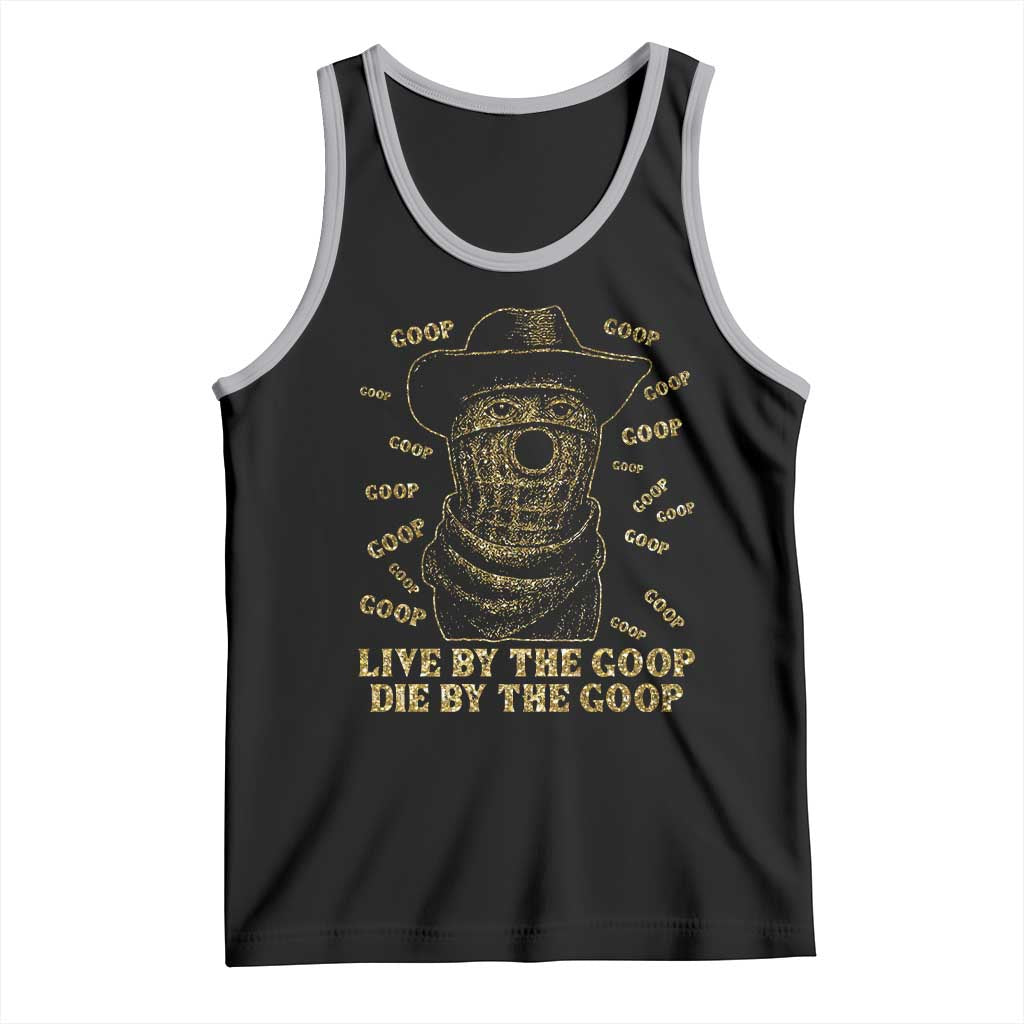 Funny Burnt Peanut Tank Top Live by The Goop Die by The Goop TS14 Black Athletic Heather Print Your Wear