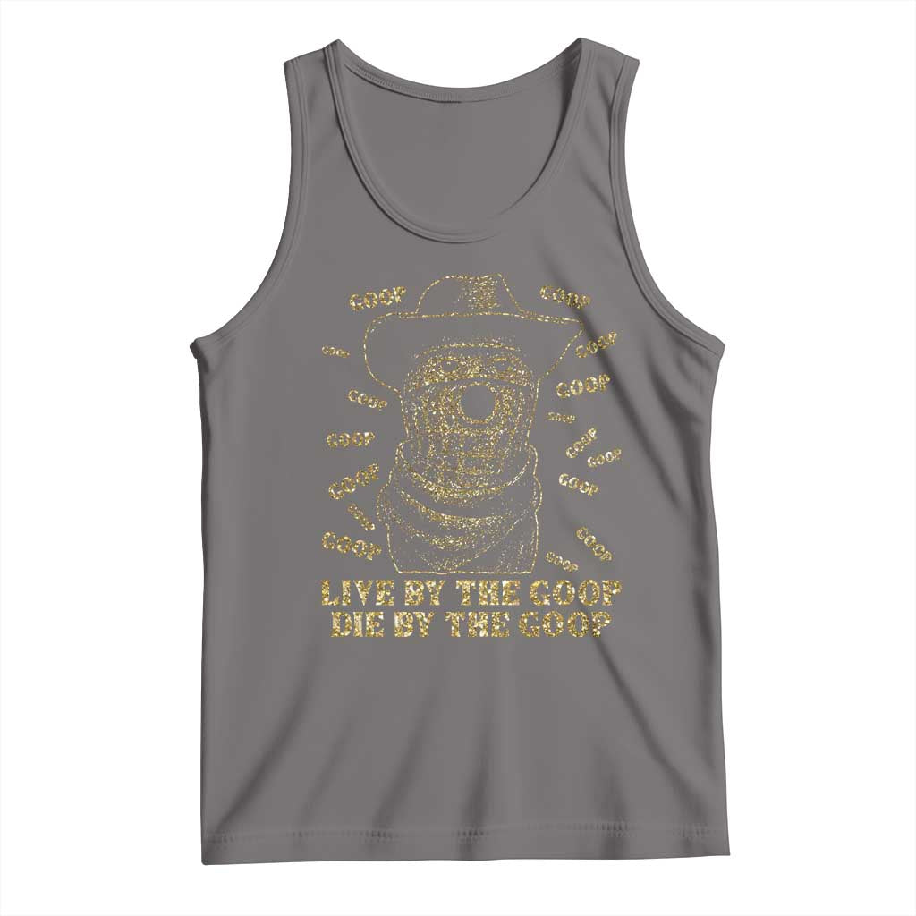 Funny Burnt Peanut Tank Top Live by The Goop Die by The Goop TS14 Deep Heather Print Your Wear