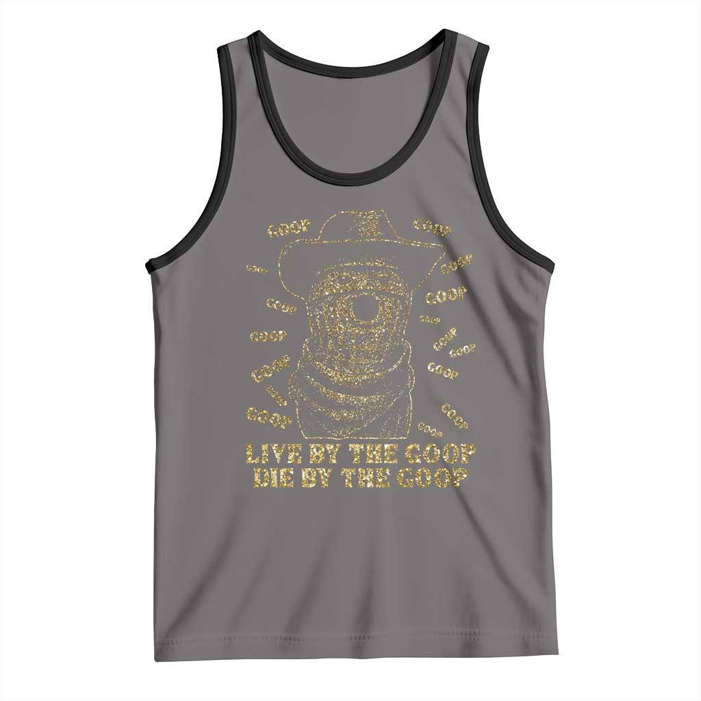Funny Burnt Peanut Tank Top Live by The Goop Die by The Goop TS14 Deep Heather Black Print Your Wear