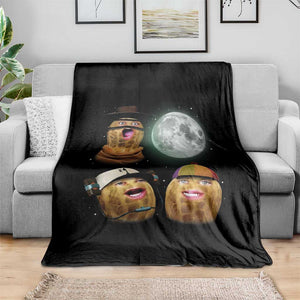 Funny Burnt Peanut Howling at the Moon Throw Blanket TS14 Print Your Wear