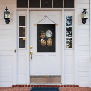 Funny Burnt Peanut Howling at the Moon Garden Flag TS14 Print Your Wear