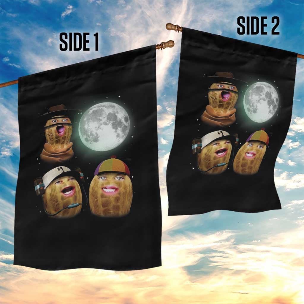 Funny Burnt Peanut Howling at the Moon Garden Flag TS14 Print Your Wear