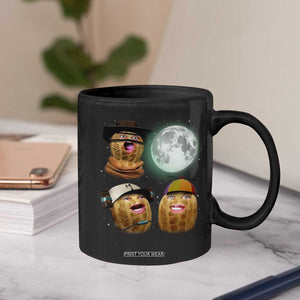 Funny Burnt Peanut Howling at the Moon Coffee Mug TS14 Print Your Wear