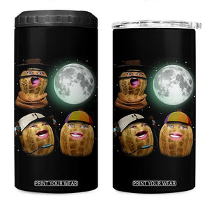 Funny Burnt Peanut Howling at the Moon 4 in 1 Can Cooler Tumbler TS14 One Size: 16 oz Black Print Your Wear