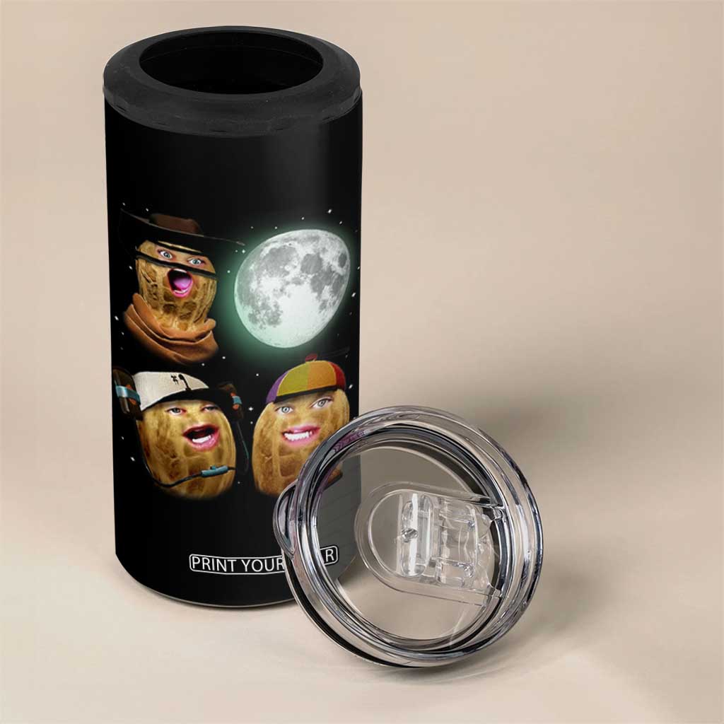 Funny Burnt Peanut Howling at the Moon 4 in 1 Can Cooler Tumbler TS14 Print Your Wear