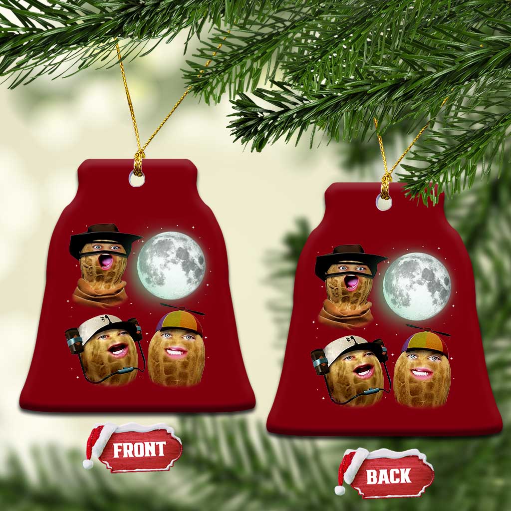 Funny Burnt Peanut Howling at the Moon Ceramic Ornament TS14 Print Your Wear