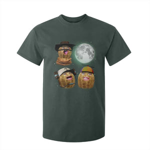 Funny Burnt Peanut Howling at the Moon T Shirt For Kid TS14 Dark Forest Green Print Your Wear