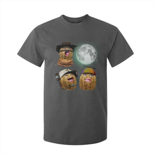 Funny Burnt Peanut Howling at the Moon T Shirt For Kid TS14 Dark Heather Print Your Wear