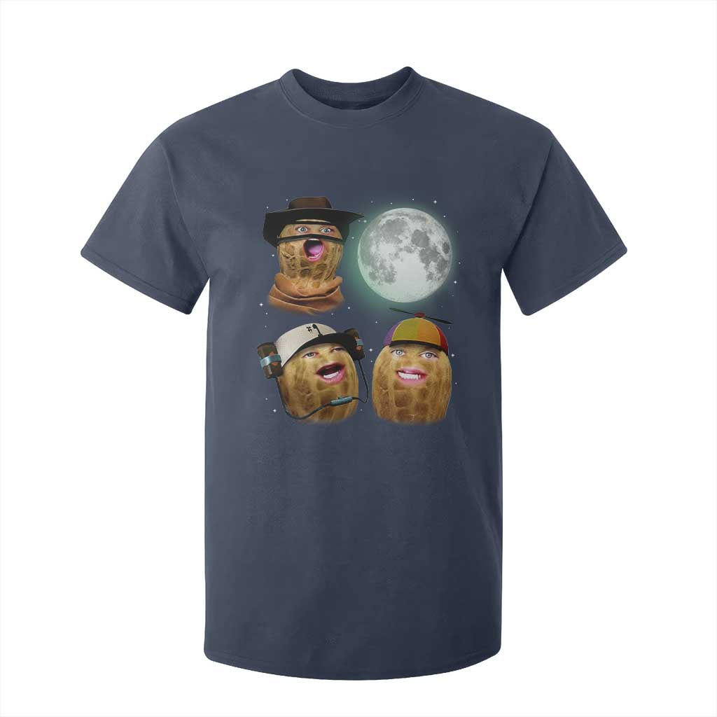Funny Burnt Peanut Howling at the Moon T Shirt For Kid TS14 Navy Print Your Wear