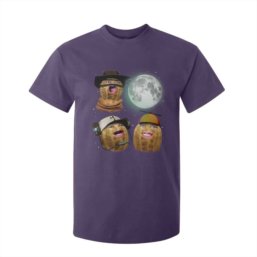 Funny Burnt Peanut Howling at the Moon T Shirt For Kid TS14 Purple Print Your Wear