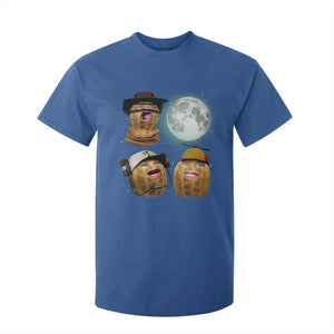 Funny Burnt Peanut Howling at the Moon T Shirt For Kid TS14 Royal Blue Print Your Wear