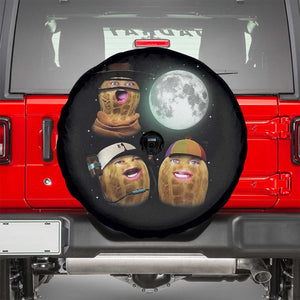 Funny Burnt Peanut Howling at the Moon Spare Tire Cover TS14 Black Print Your Wear