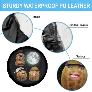 Funny Burnt Peanut Howling at the Moon Spare Tire Cover TS14 Print Your Wear