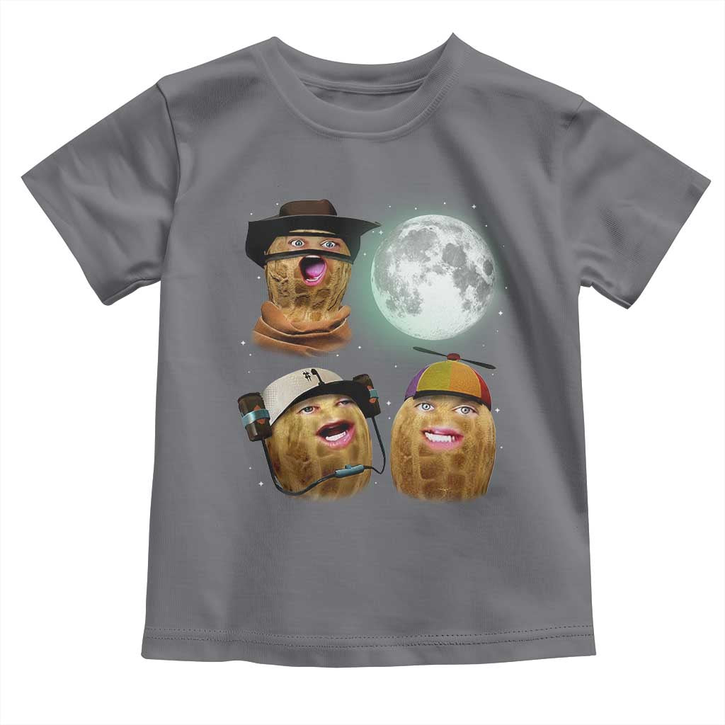 Funny Burnt Peanut Howling at the Moon Toddler T Shirt TS14 Charcoal Print Your Wear
