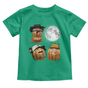 Funny Burnt Peanut Howling at the Moon Toddler T Shirt TS14 Irish Green Print Your Wear