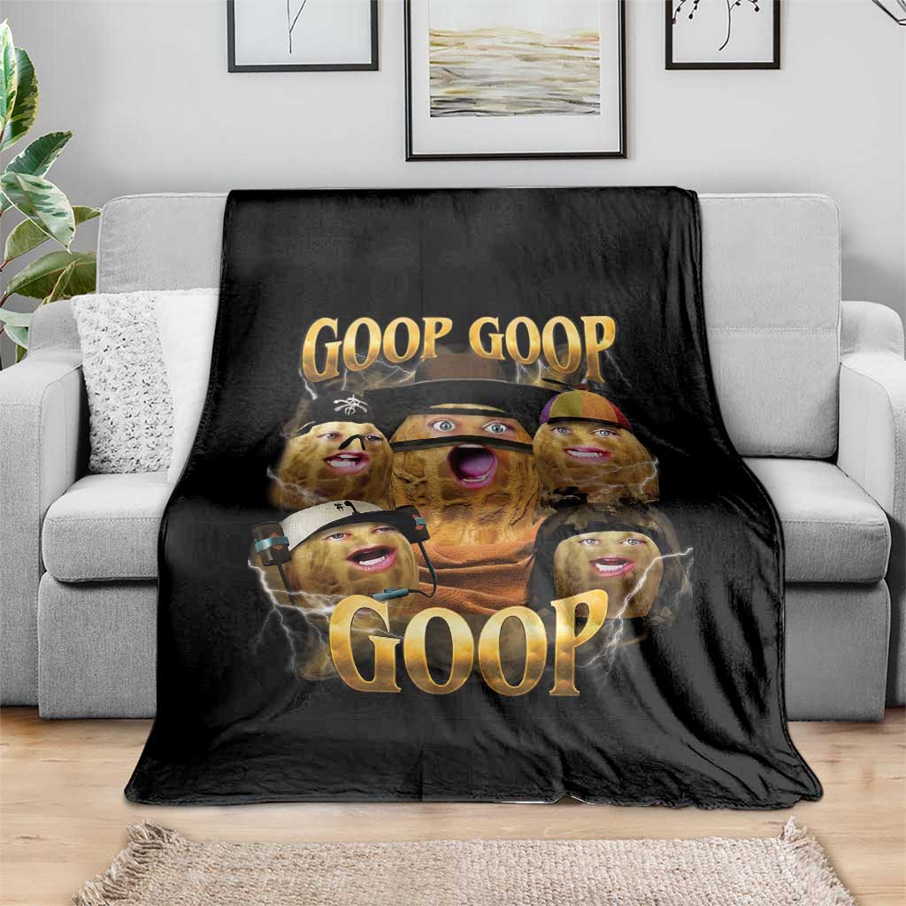 Funny Burnt Peanut Goop Throw Blanket Bungulato 90s Bootleg TS14 Print Your Wear
