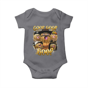 Funny Burnt Peanut Goop Baby Onesie - Bungulato 90s Bootleg Meme Infant Bodysuit TS14 Charcoal Print Your Wear