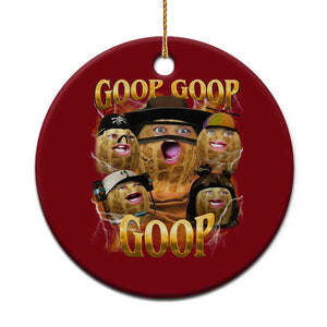 Funny Burnt Peanut Goop Ceramic Ornament Bungulato 90s Bootleg TS14 1pc Red Print Your Wear