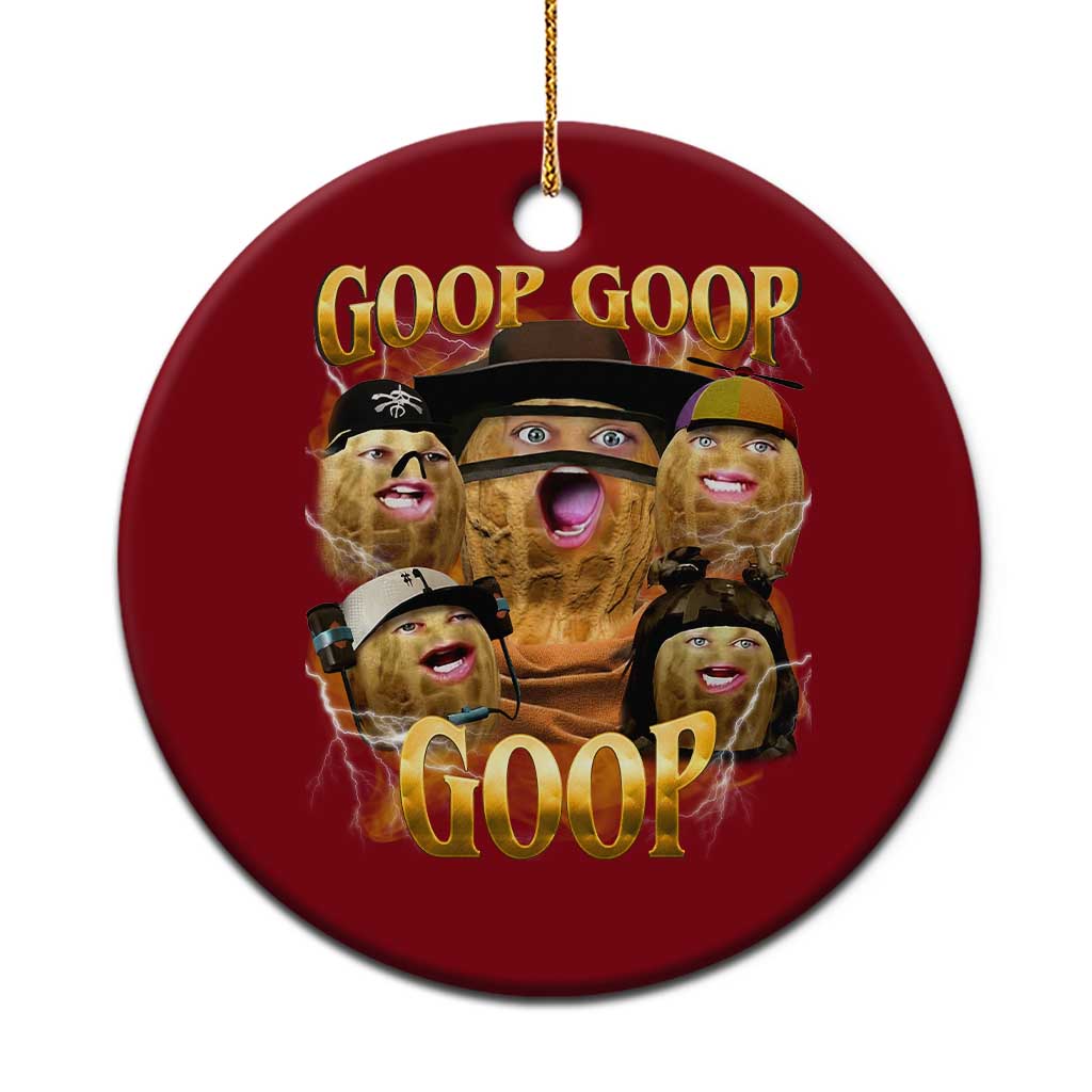 Funny Burnt Peanut Goop Ceramic Ornament Bungulato 90s Bootleg TS14 1pc Red Print Your Wear