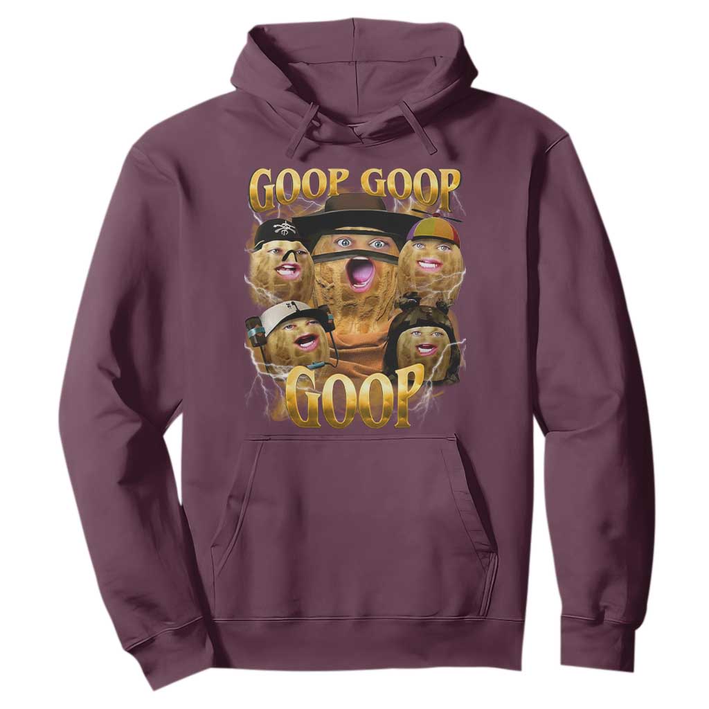 Funny Burnt Peanut Goop Hoodie Bungulato 90s Bootleg TS14 Maroon Print Your Wear