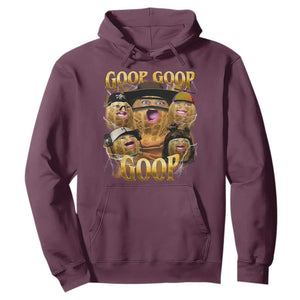 Funny Burnt Peanut Goop Hoodie Bungulato 90s Bootleg TS14 Maroon Print Your Wear