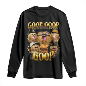 Funny Burnt Peanut Goop Long Sleeve Shirt Bungulato 90s Bootleg TS14 Black Print Your Wear