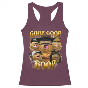 Funny Burnt Peanut Goop Racerback Tank Top Bungulato 90s Bootleg TS14 Maroon Print Your Wear
