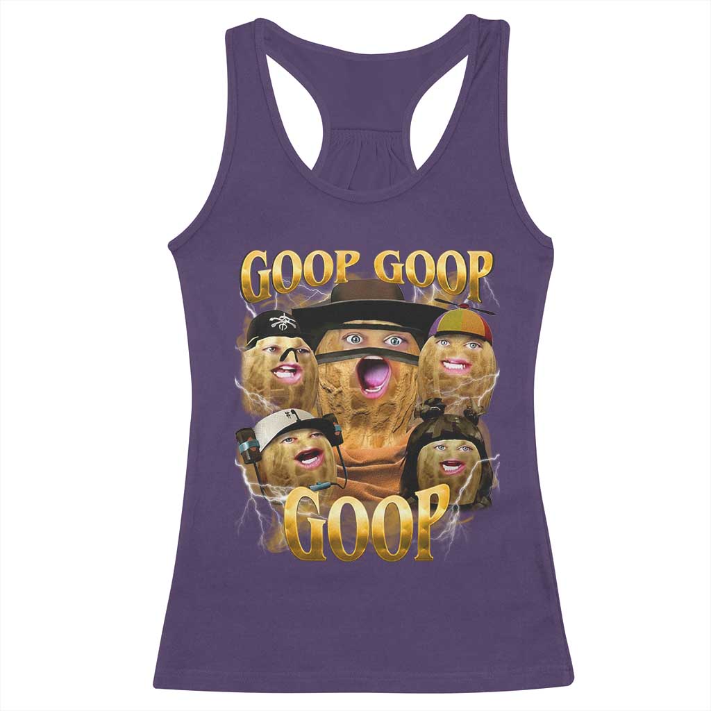Funny Burnt Peanut Goop Racerback Tank Top Bungulato 90s Bootleg TS14 Purple Print Your Wear