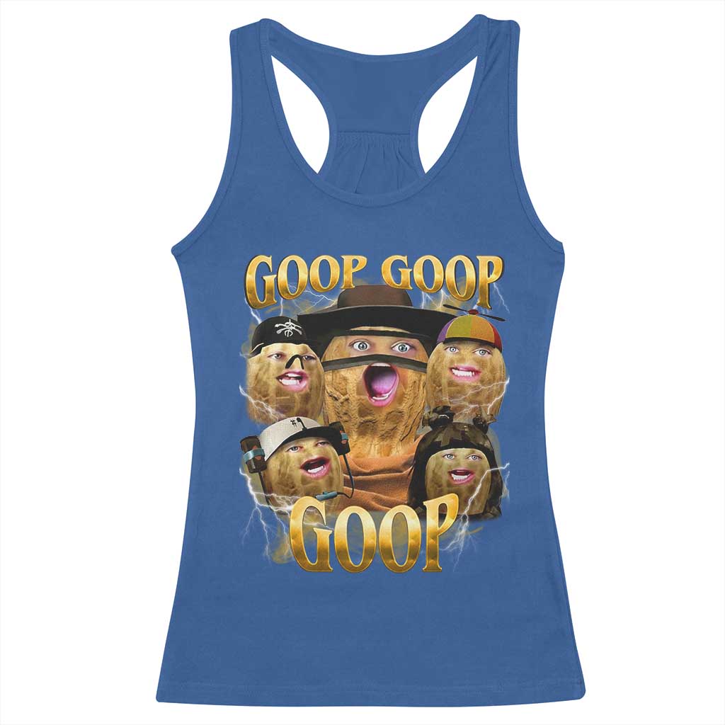 Funny Burnt Peanut Goop Racerback Tank Top Bungulato 90s Bootleg TS14 Royal Blue Print Your Wear