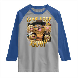 Funny Burnt Peanut Goop Raglan Shirt Bungulato 90s Bootleg TS14 Sport Gray Royal Print Your Wear