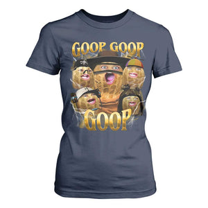 Funny Burnt Peanut Goop T Shirt For Women Bungulato 90s Bootleg TS14 Navy Print Your Wear