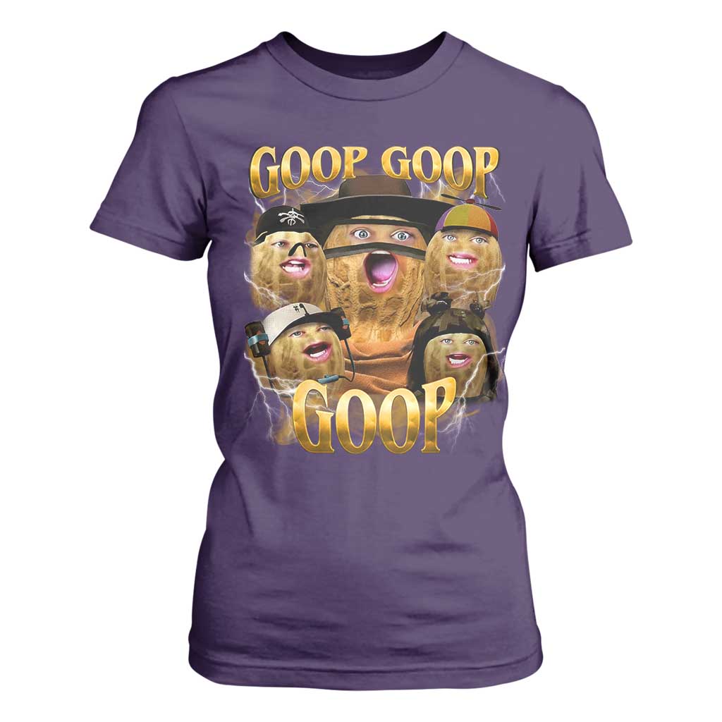 Funny Burnt Peanut Goop T Shirt For Women Bungulato 90s Bootleg TS14 Purple Print Your Wear