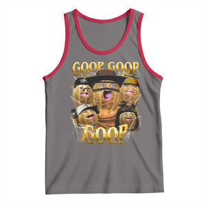 Funny Burnt Peanut Goop Tank Top Bungulato 90s Bootleg TS14 Deep Heather Red Print Your Wear